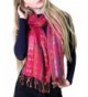 Anika Dali Women's Stripe- Cross & Chevron Pattern Scarves & Shawls - Chevron Luxe Pink (Jacquard Weave) - C211HV48FHF