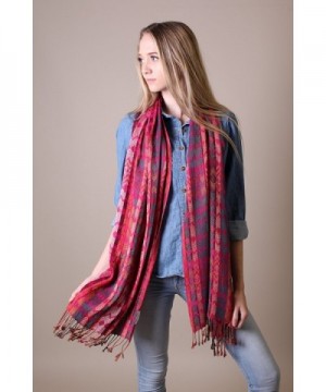 Anika Dali Chevron Pattern Raspberry in Fashion Scarves