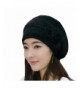 French Beret Beanie Cashmere- Women's Elegant Flower Wool Cloche Bucket Ridgy Bowler Hat (D) - D - CY188YU06KY