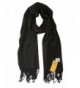 OUMUSHI Scarf For Women Cashmere Soft Warm Stole Winter Wraps Shawls Solid Color - Black - CO1885Y0LW7