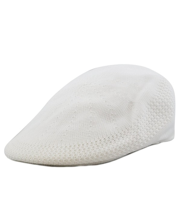 The Hat Depot 1100 Classic Mesh Newsboy Ivy Hat - White - CJ12CU5I3NP