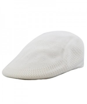 The Hat Depot 1100 Classic Mesh Newsboy Ivy Hat - White - CJ12CU5I3NP