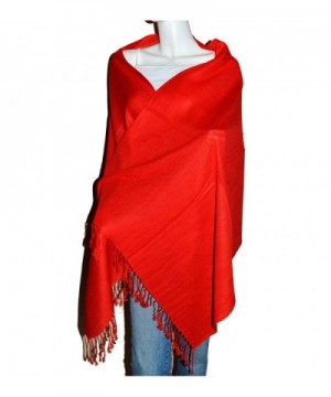 SCARF_TRADINGINC Twill Pashmina / Shawl / Wrap / Stole / Scarf - Red - C911EH0BTF1