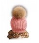 Winter Knitted beanie Fur Raccoon Crochet in Women's Skullies & Beanies