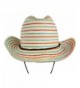 bogo Brands White Straw Beach Hat With colorful Ribbon Accents and Adjustable Strap by - C0182MKTOK6