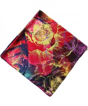 Womens Large Floral Square Pashmina