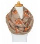 GERINLY Print Infinity Scarves Coffee