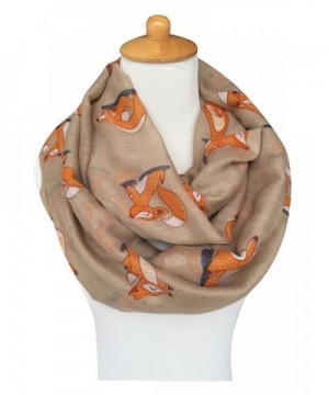 GERINLY Print Infinity Scarves Coffee