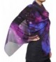 Fashion Nebula Galaxy Twinkle Stars Print Chiffon Scarf Purple - CD1252SNTYZ