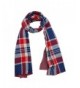 Knitbest Women's Checked Plaid Long Fashion Blanket Scarves Wrap Shawls - Red - CB12NBA632N