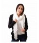 Modadorn Small Pom Pom All Around On Edge Scarf - White - CE11U993PUV