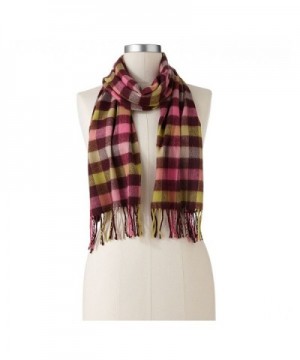 Croft & Barrow Women's Super Soft Muffler Scarf- Pink and Purple Plaid - CV11HYW7SHR