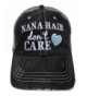 Embroidered Nana Hair Don't Care Grey Trucker Baseball Cap - Mint Heart - C912O3RN5HC