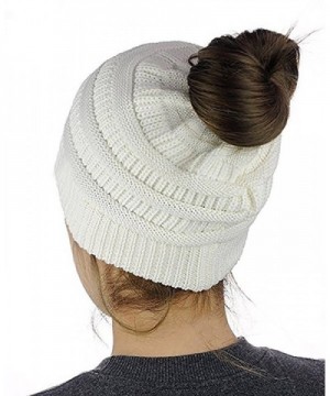 URUNIQ Womens Winter Ponytail Stretch