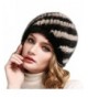 FURTALK Womens Mink Fur Winter Hat - Luxurious Warm Skiing Hats Cap For Women Girl Orginal - Blackgrey Single - CS18655OICX