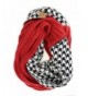 Crane Clothing Co. Women's Houndstooth CC Infinity Scarf - Crimson - CV1859OMTU8