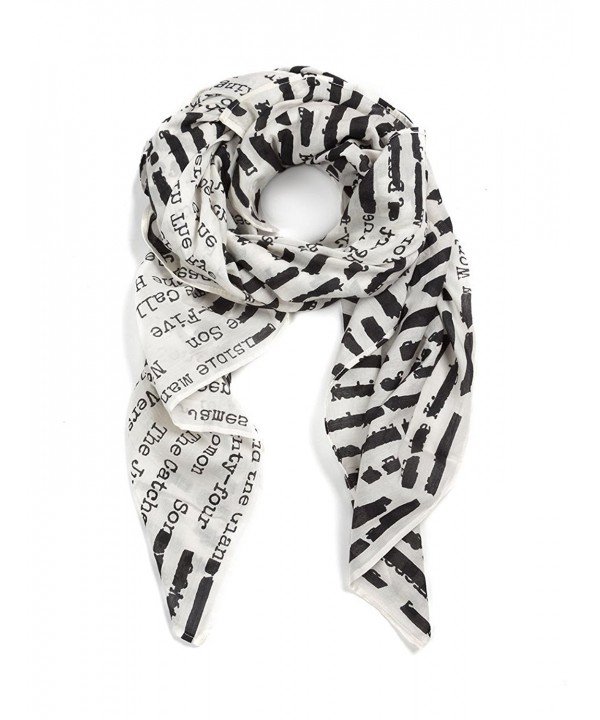 Out of Print Lightweight Scarf - White - CW12MAILPJN