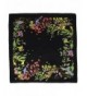 Dahlia Women's 100% Square Silk Scarf - Various Design Neckerchief - Birds Among Blossom - Black - C812LCK1T9T