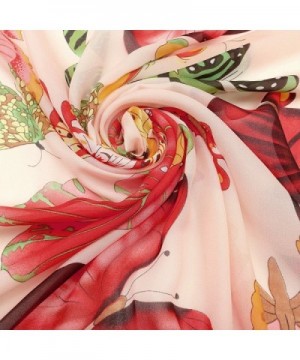 CHIC DIARY Womens Chiffon Pink butterfly in Fashion Scarves