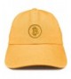 Trendy Apparel Shop Bitcoin Embroidered Washed Cotton Adjustable Cap - Mango - CB185LUK7XN