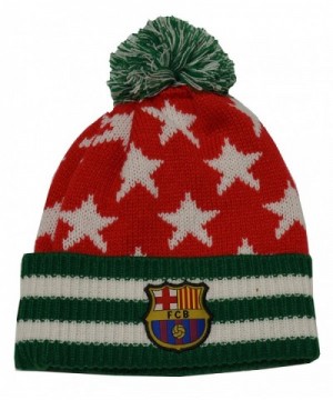 Fc Barcelona Beanie Christmas Pom Pom Skull Cap Hat Santa Hat - Red white - CF128DHQ0BB