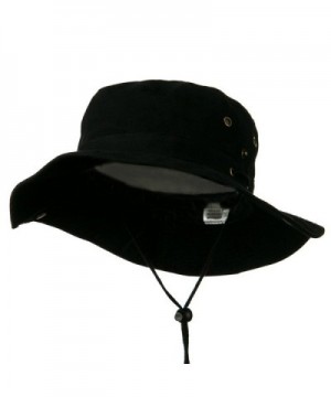 Extra Big Size Brushed Twill Aussie Hats - Black (For Big Head) - CH11BKZVKJB
