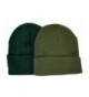 Great Deals! 2 Pack Knit Beanies / Hunter & Olive Green - CQ110ZWMWGP