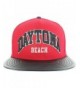 Snapback Leather Bill Collection MIAMI- ORLANDO- KEY WEST- DAYTONA - Daytona - Red and Black - C112I73FEJ5