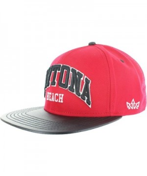 Snapback Hats Daytona Leather Bill