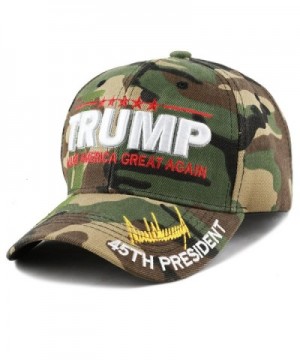 The Hat Depot Exclusive 45th President "Make America Great Again" 3D Signature Cap - Woodland Camo - CG187IRMWWG