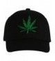 Marijuana Leaf Hat Cap - Black - CO114DUUO7T