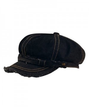 WASHED CANVAS NEWSBOY CAP - Black - C711057UCE9