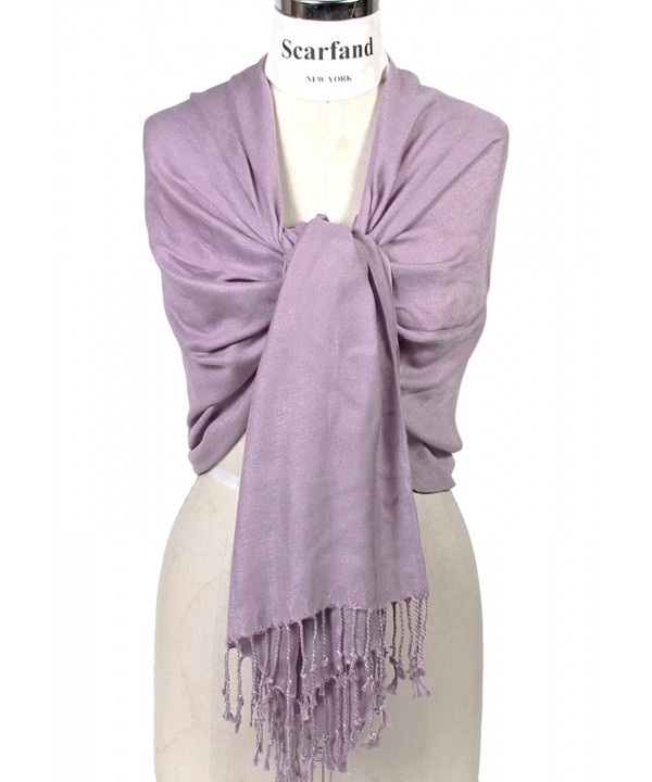 Scarfand's Super Soft Solid Color Pashmina Shawl / Wrap / Stole / Scarf - Lavender - CO11CD45J13