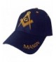 Mason Hat Navy Blue Embroidered Masonic Lodge Freemasons Baseball Cap - CE11F0TMCKT