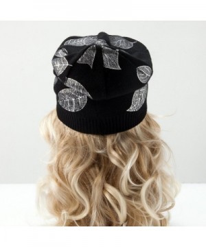 LADYBRO Slouchy Beanie Winter Black Silver in Women's Skullies & Beanies