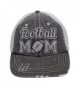 Football Mom Sports Trucker Style baseball Cap Hat Silver glitter - CP1859L3AKD