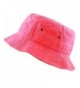 THE HAT DEPOT 300N Unisex 100% Cotton Packable Summer Travel Bucket Hat - Neonpink - C6185Y9KTNK