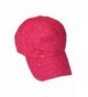 Glitzy Game Crystal Sequin Trim Women's Adjustable Glitter Baseball Cap FUCHSIA - C511U7YIHH9