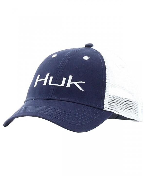 HUK Performance Fishing Unisex Logo Trucker Cap - H3000012spk - Navy/White - CV12EDQILDV