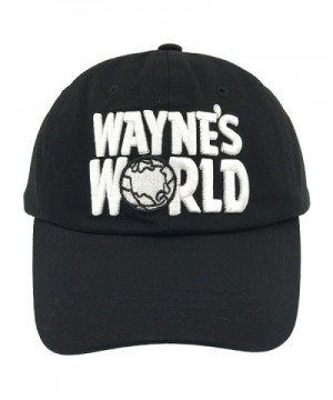 Wayne's World Hat Cap Waynes World Dad Hat Wayne Movie Baseball Cap - Black cotton - C8187GRKEHG