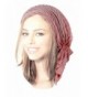 Boho Chic Pre-tied Head-Scarf Tichel Textured Breathable Knit Collection ShariRose - Light Pink Sparkle - CC1838SNI25