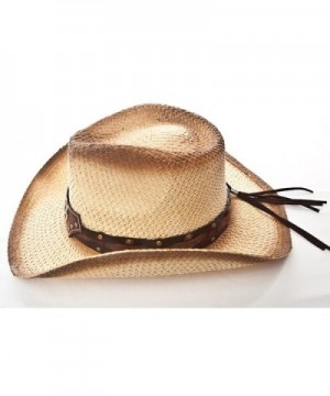 Western Hat Brown Stain Star in Men's Cowboy Hats