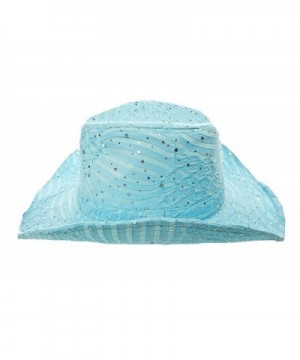 Light Blue Sparkle Western Hat in Women's Cowboy Hats