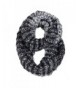 HUE21 Women's Comfy Two Tone Basic Knit Infinity Scarf - Black - C911QN011D3