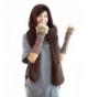 Tonwhar Womens Cute Winter Thick Warm Long Hooded Scarf with Mittens - Coffee - CK11PH7SBP9