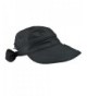 DRESHOW Large Brim Visor Sun Hats For Women Beach Roll up Packable Hat UPF 50+ - Black - C41807NEWTN