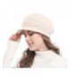 Bellady Women's Lady's Winter Knit Thick Warm Hats Beanie Hat Ski Caps With Visor - Beige - C01286W4AXH