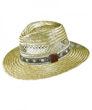 Dorfman Pacific Golf- Rush Straw Safari Hat with Golf Band - Natural - CC11KKTWXNF