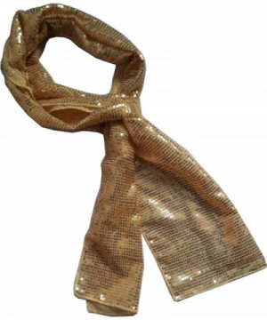 KVR Polyester lightweight designer Gold 10cm in Fashion Scarves