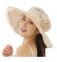 Monique Women Flower Lace Floppy Hat Wide Brim Sun UV Protection Sunhat Sun Hat Sun Visor - Beige - CY182RYEZ39